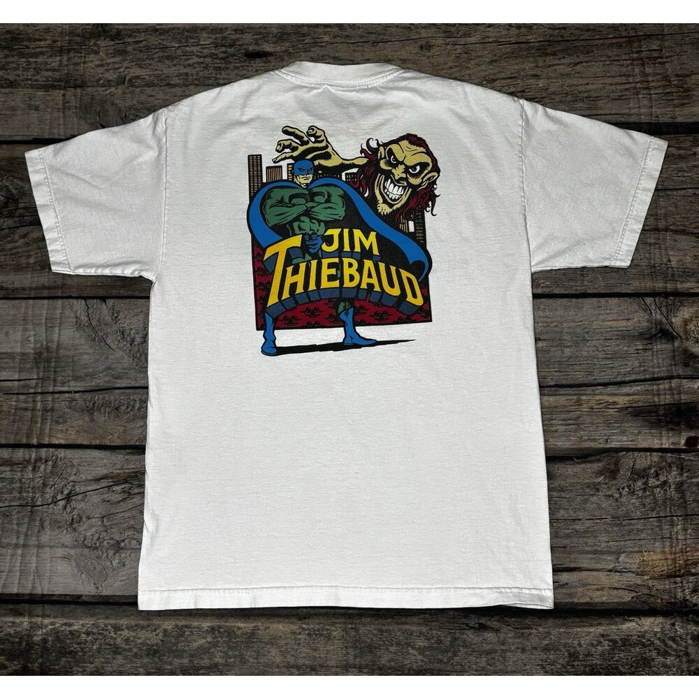 VTG 90s Y2K NHS Skate Jim Thiebaud Santa Monica Airlines Art T Shirt Size Medium